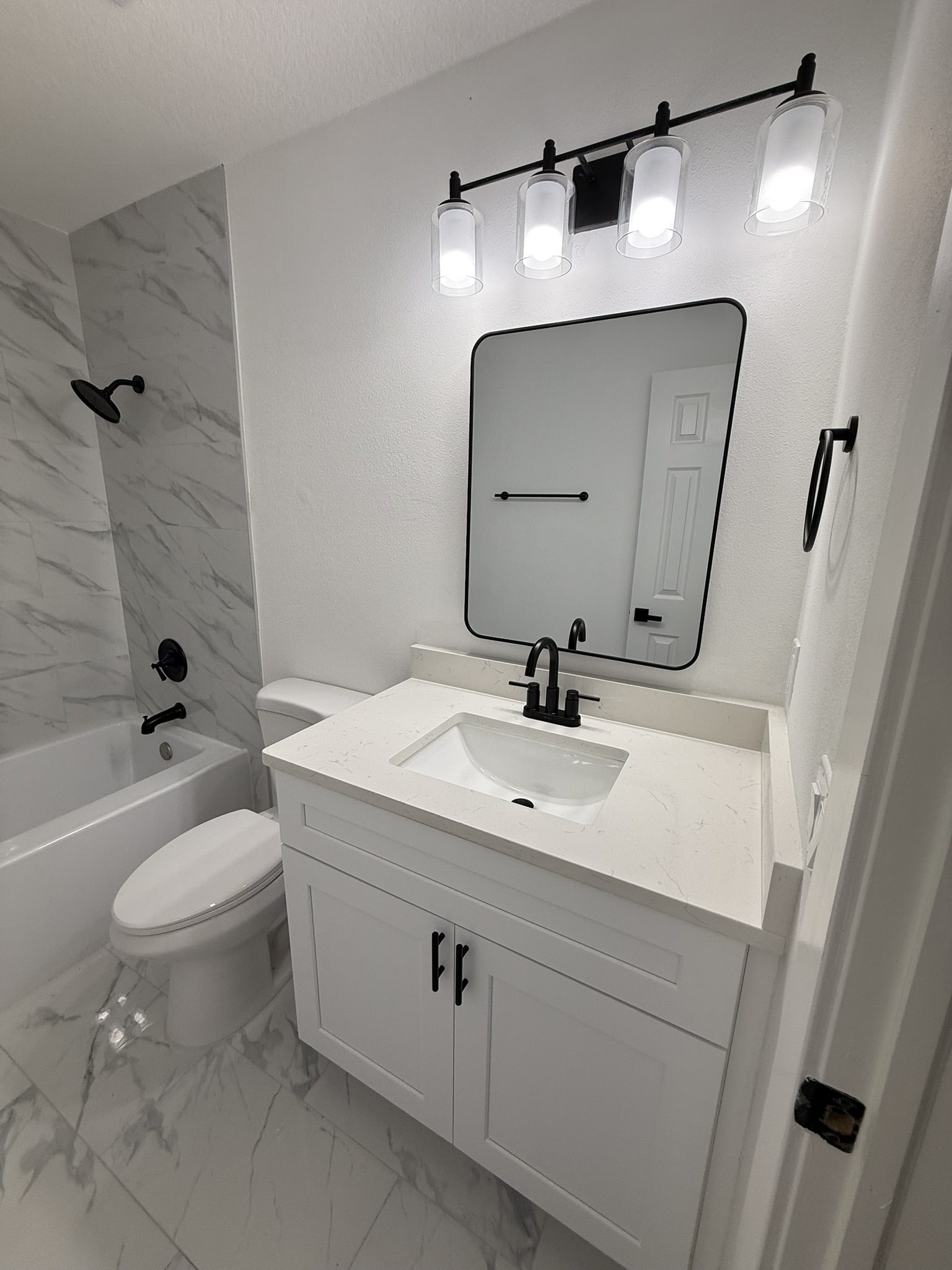 Renovated tub bathroom